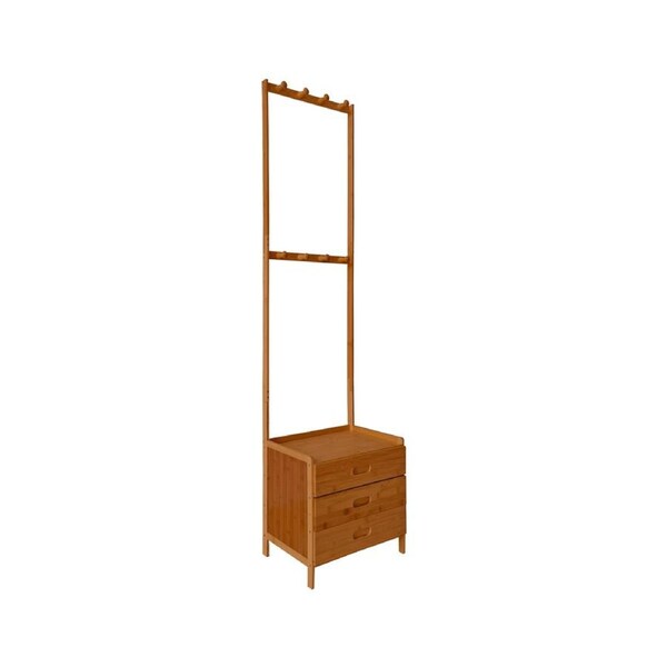 42x165cm Wooden Hall Stand Modern Style Minimalist Home Floor Coat Rack with Drawer