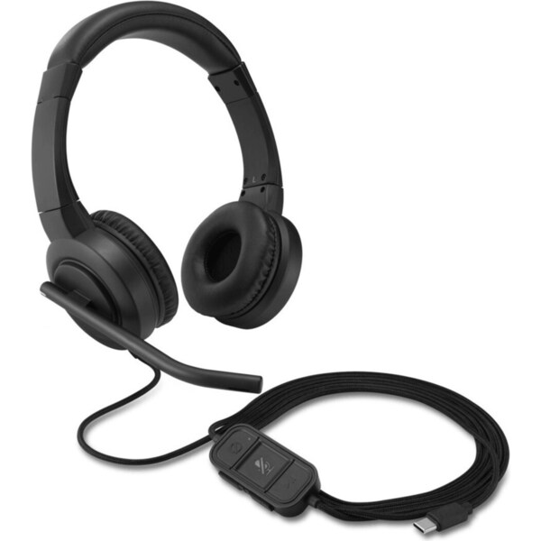 Kensington H1000 USB-C On-Ear Headset Headphones Black