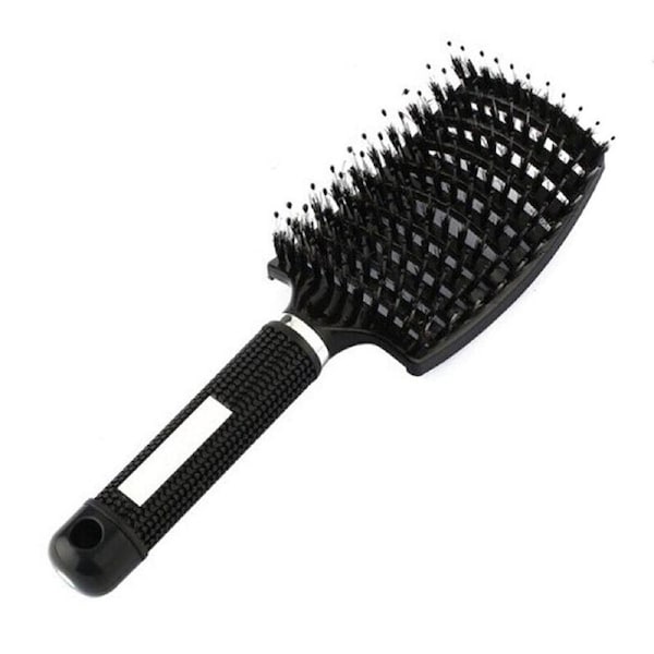 Men Nylon Bristle Brush Detangle Hairbrush Women Hair Head Scalp Massage Comb - 1x