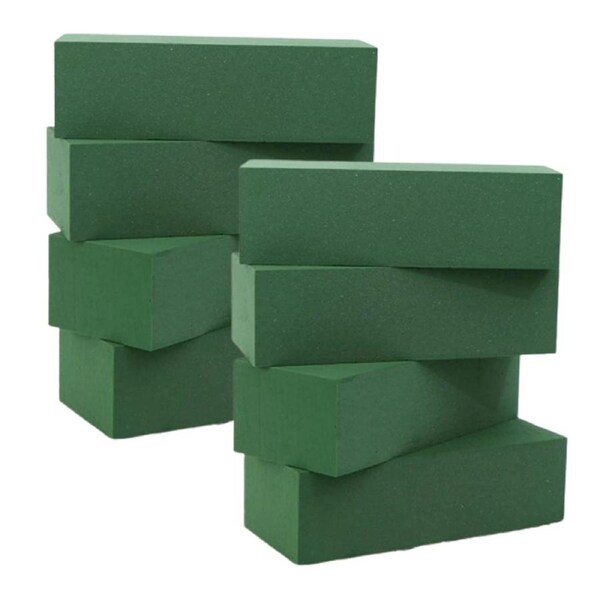 Value Set Floral Foam Wet Brick Water Absorbent Green Flower Arrangement - 8x