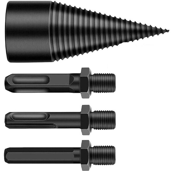 Speed Twist Drill Bit Wood Firewood Log Splitter Screw Splitting Cone Reamer - 4x