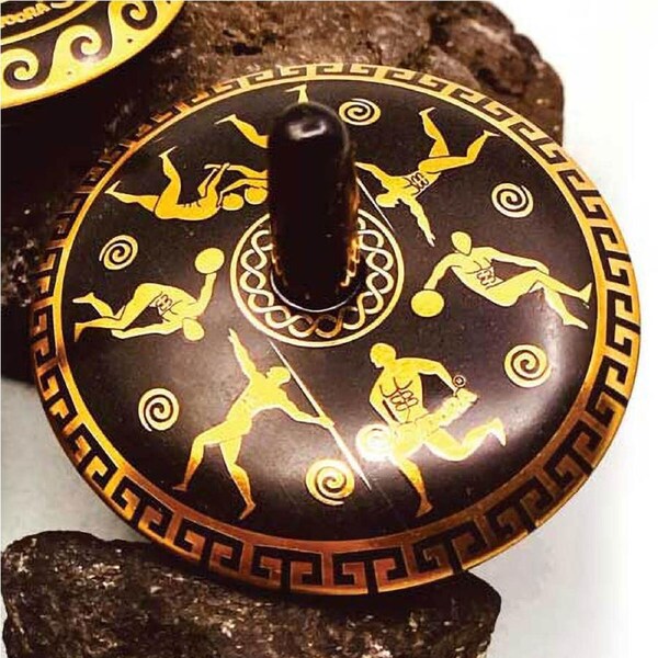 Olympic Games Ancient Greek Tin Spinning Top - Svoora