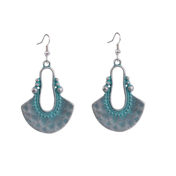 Nevenka Turquoise Vintage Drop Dangle Earrings for Women-F