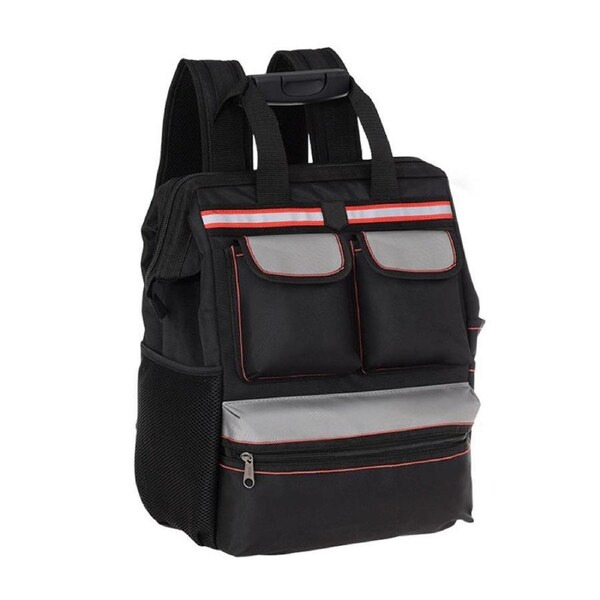 Catzon Tool Storage Backpack with Padded Back for Electrician Carpenter-Black