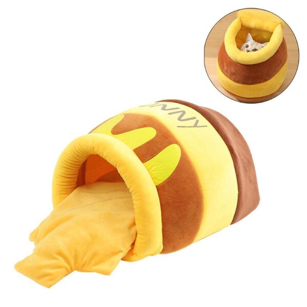 Catzon Cat Nest Honey Pot Shape Pet Bed Cat House for Small Cats and Dogs