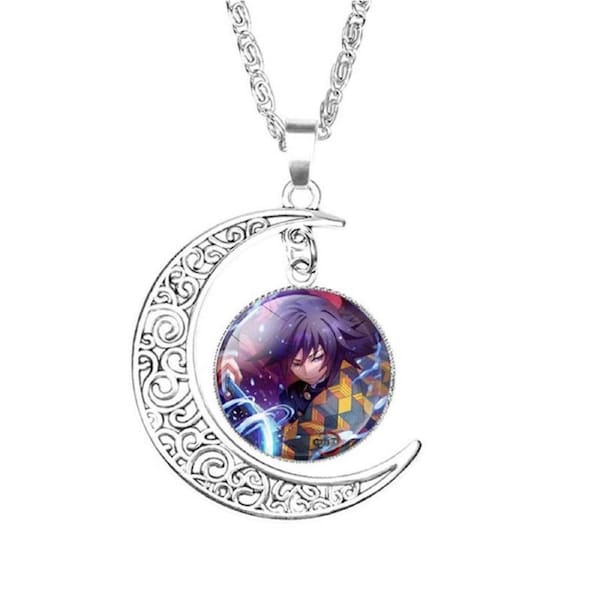 Nevenka Moon Pendant Demon Slayer Necklace-09