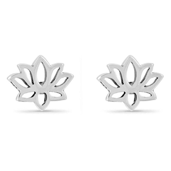 Nevenka Lotus Blossom Flower Studs Earrings for Women