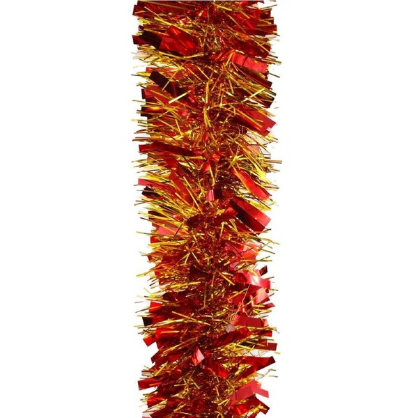 2.5m RED GOLD Mix Christmas Tinsel 100mm wide