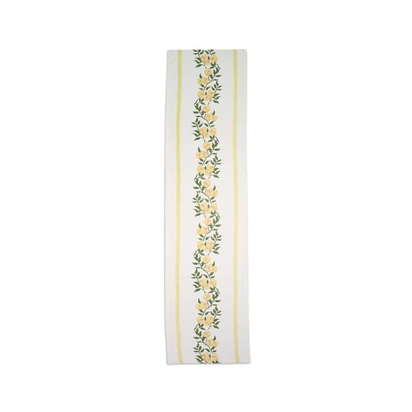 Rayell Lemons 140x35cm Cotton Table Runner Cover Decor Spill Protection Yellow