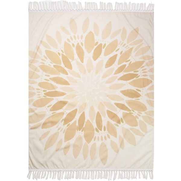 Rayell Kaleidoscope Canvas 130x170cm Throw Blanket Rectangle Sofa Decor Brown