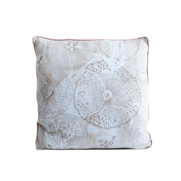 Rayell 50x50cm Quaint Coral Cushion Linen w/ Feather Insert Sofa Pillow Mustard