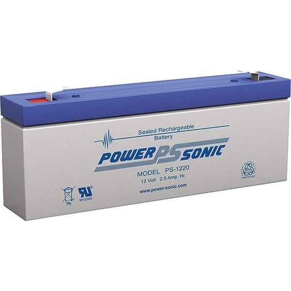 Power Sonic PS1220 12V 2.5Amp Rechargeable Battery F1 Terminal Sealed Lead Acid