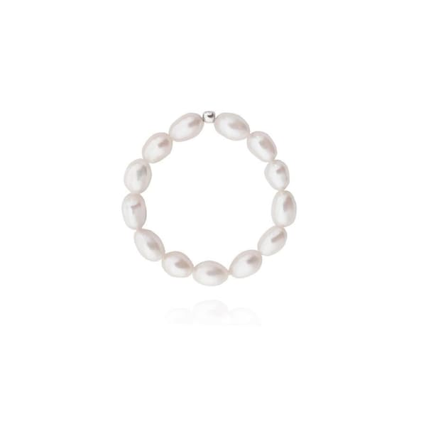 Culturesse Laurel Freshwater Pearl Ring Size 7 Women's Fashion Jewellery White