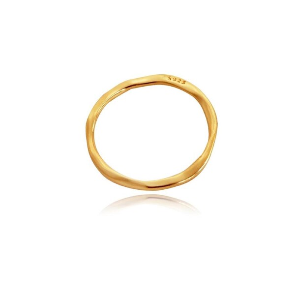 Culturesse Riella Everyday Fine Gold Ring Womens Casual Fashion Jewellery Size 8