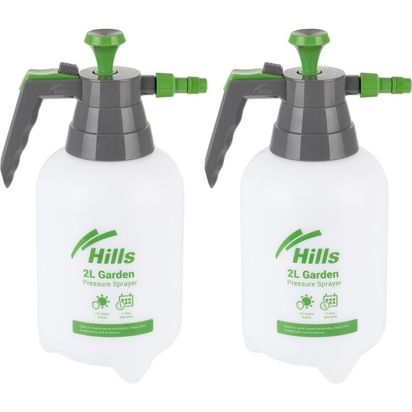 2x Hills Pump Pressure Portable Handheld Garden Water Spray Bottle Set 2L