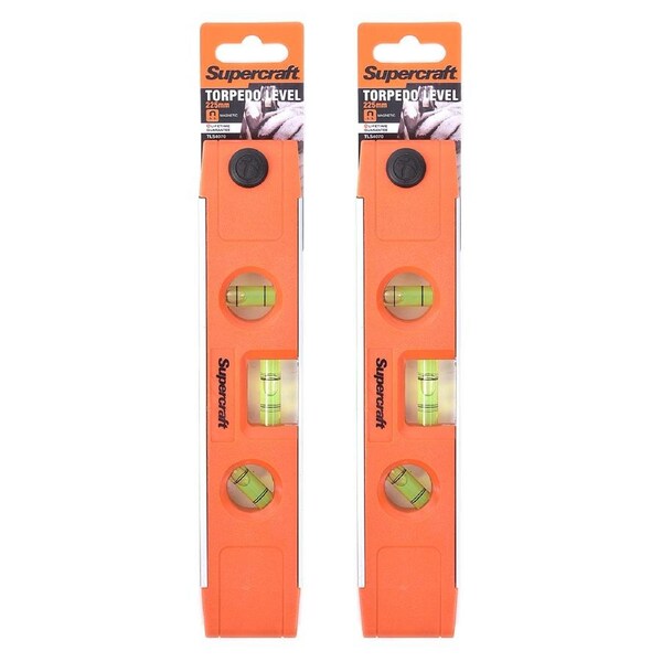 2x Supercraft Multipurpose Magnetic Spirit Torpedo Level Home Construction Tool