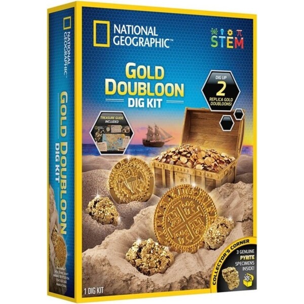 National Geographic Gold Doubloon Dig Kit Kids/Children Activity Fun Play Toy 8+