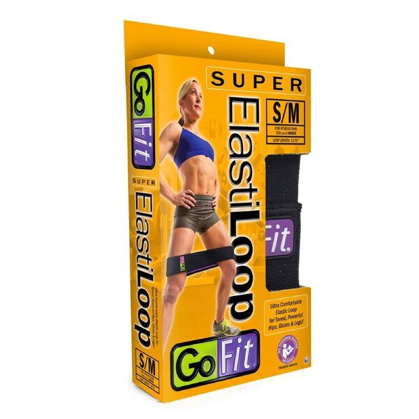 GoFit Super Soft Webbed Workout Gym Resistance Elastic Loops/Bands S/M 8x32.5cm