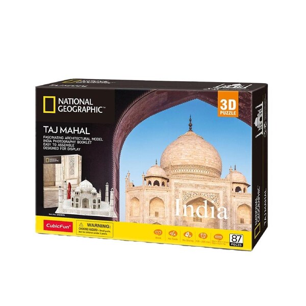 87pc National Geographic 28.4cm India Taj Mahal 3D Puzzle Kids Activity Toy 8+
