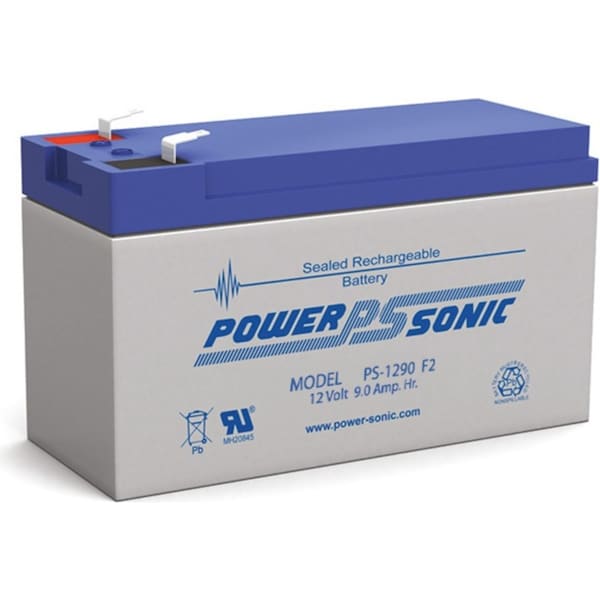 Power Sonic PS1290 12V 9AH Rechargeable Battery F2 Terminal Sealed Lead Acid