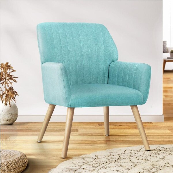 Oikiture Armchair Lounge Chair Armchairs Accent Chairs Sofa Couches Fabric Grey