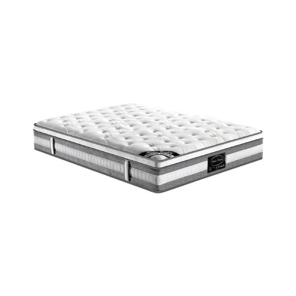 Mattress Euro Top King Single Size Pocket Spring Coil with Knitted Fabric Medium Firm 34cm Thick
