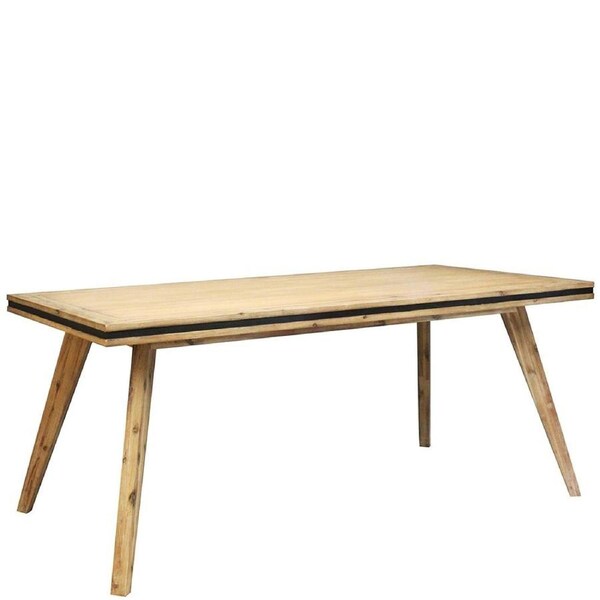Dining Table 180cm Medium Size Solid Acacia Wooden Frame in Silver Brush Colour