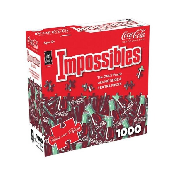 1000pc Coca Cola Impossibles Pop Fizz Teens Jigsaw Puzzle Borderless 13+
