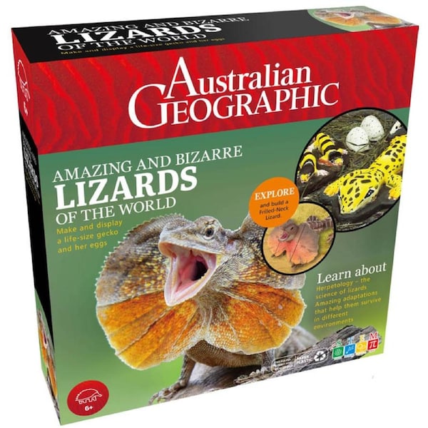 Australian Geographic Amazing & Bizarre Lizards of the World Kids Play Toy 6+