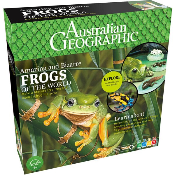 Australian Geographic Amazing & Bizarre Frogs of the World Kids Activity Toy 6+