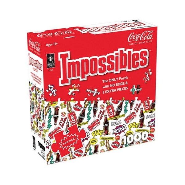 1000pc Impossibles Coca-Cola Pause & Refresh Jigsaw Puzzle Borderless Kids 13+