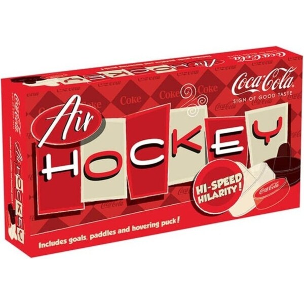 Coca-Cola Air Hockey Table Fun Party Game w/ Paddle/Goals/Pucks Kids/Teens 13+
