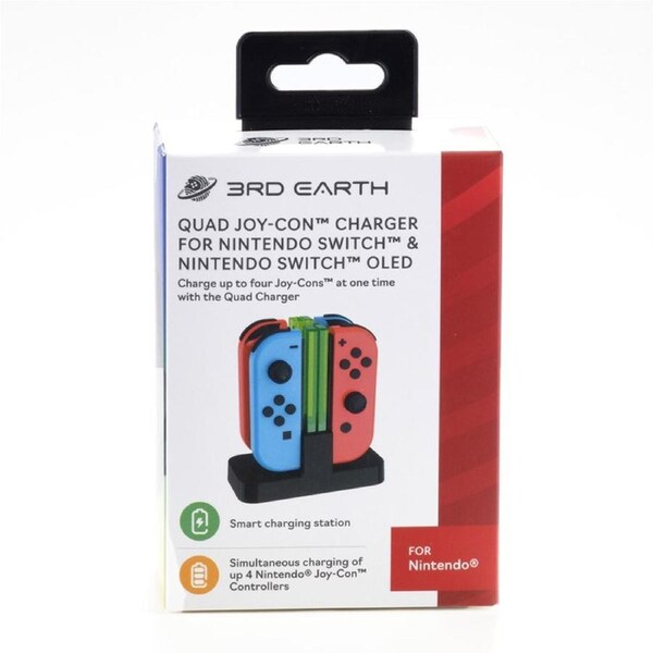 3rd Earth Quad 4-in-1 Joy-Con Charger For Nintendo Switch & OLED Controllers
