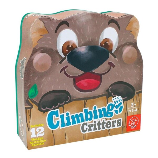 Roo Games Wooden Climbing Critters Board Game Kids Animal Educational Toy 3+