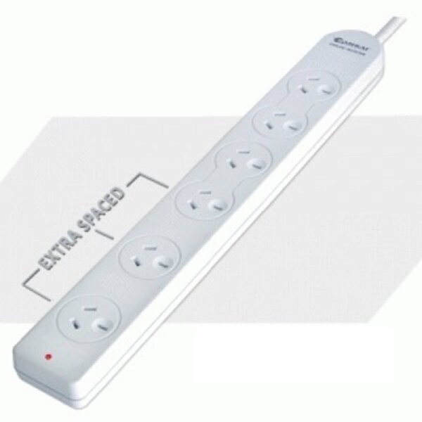 6 Way Mains Power Board with Overload Protection
