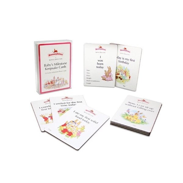 Bunnykins Baby Development Milestone Keepsake Cards Double-Sided Rectangle 18m+