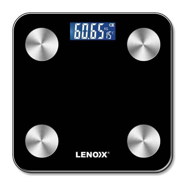 Lenoxx Smart Body Scale w/ Bluetooth, LED, Weight Tracking & Recording