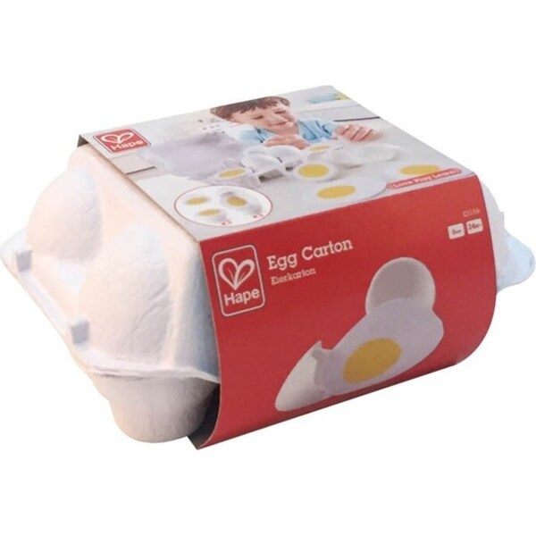 Hape Egg Carton Pretend Play Food/Kitchen Playset Kids/Toddler Activity Toy 3+