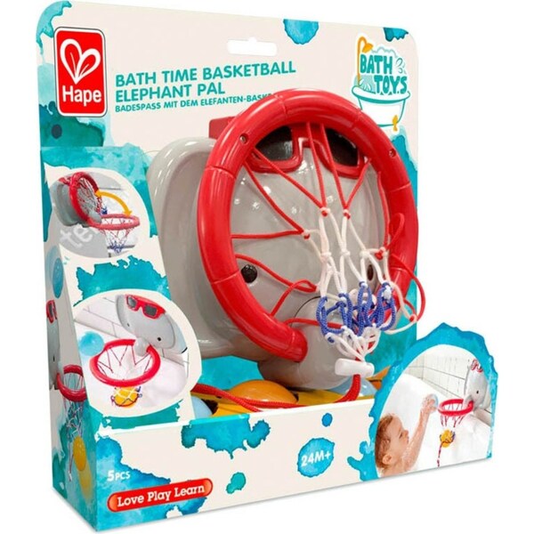 Hape Bath Time Basketball Elephant Pal Fun Activity Kids/Toddler Play Toy 18m+