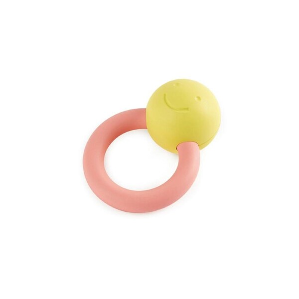 Hape Ring Rattle Rice-Based Hand Shake Happy Face Newborn/Infant Teether Toy 0+