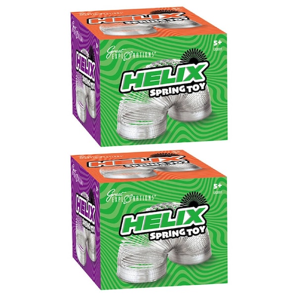 2x Great Explorations Helix Spring Stretch it Interactive Kids Fun Play Toy 5+