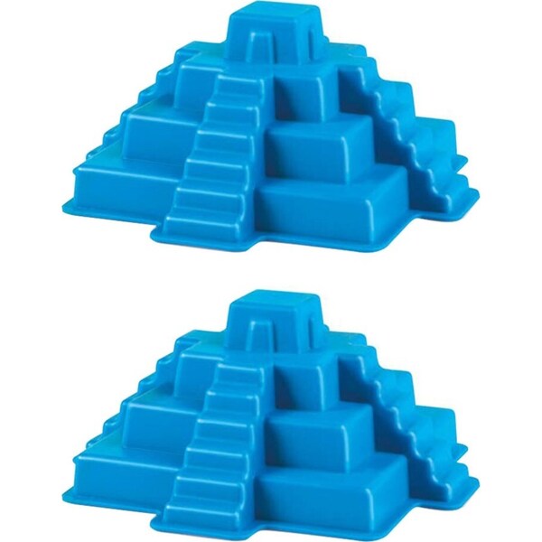 2x Hape Sand Mould Outdoor Fun Activity Kids/Toddler Play Toy 18m+ Mayan Pyramid