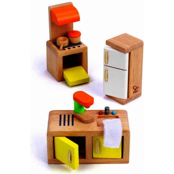 Hape Kitchen Kids Wooden Dollhouse Furniture Imaginative Pretend Play Toy 3+