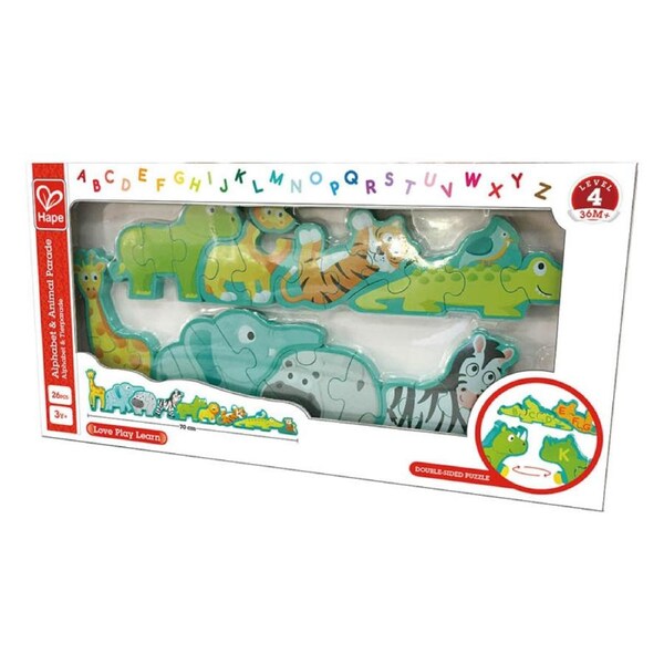 Hape Alphabet & Animal Parade Educational Kids/Toddler Learning Activity Toy 3+