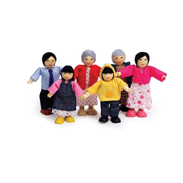 6pc Hape Happy Family Asian Kids Imaginative Pretend Play Activity Toy Set 3+