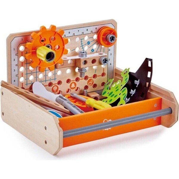 Hape Science Experiment Toolbox Junior Inventor Kids/Toddler Pretend Toy 4+
