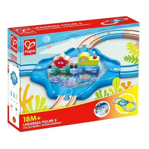 Hape Undersea Figure 8 Sensory Stimulating Rail Playset Kids Activity Toy 18m+