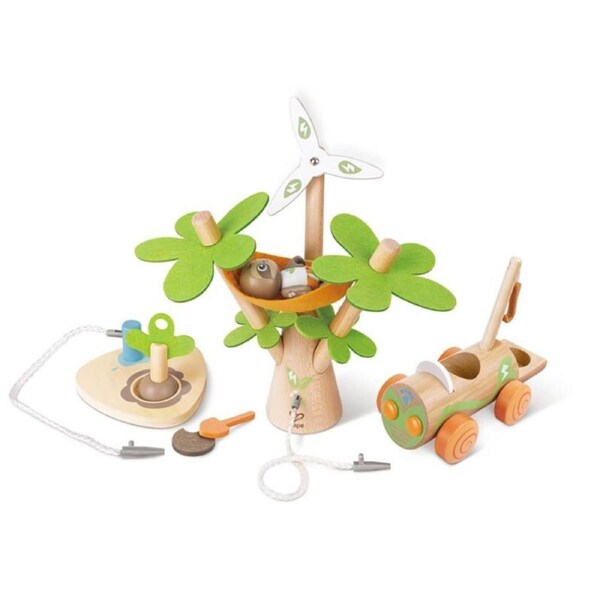 Hape Tree Planting E-car Educational Playset Toddler Learning Activity Toy 3+