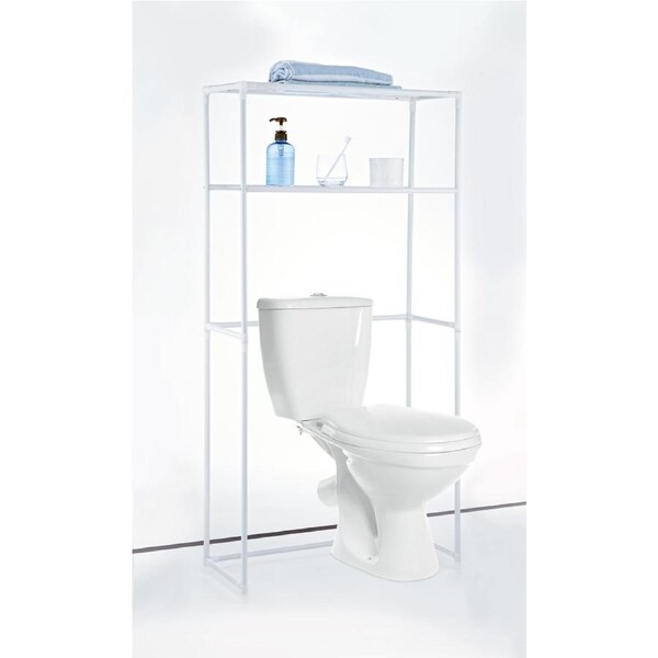 Home Expression 134cm Metal Home/Bathroom Storage Rack Shelf Organiser White