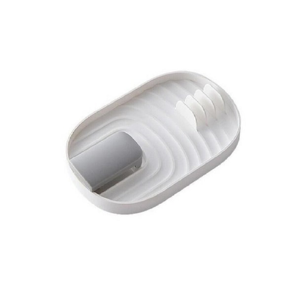 Style Pot Lid Shovel Storage Rack Practical Kitchen Pot Lid Spatula Holder White